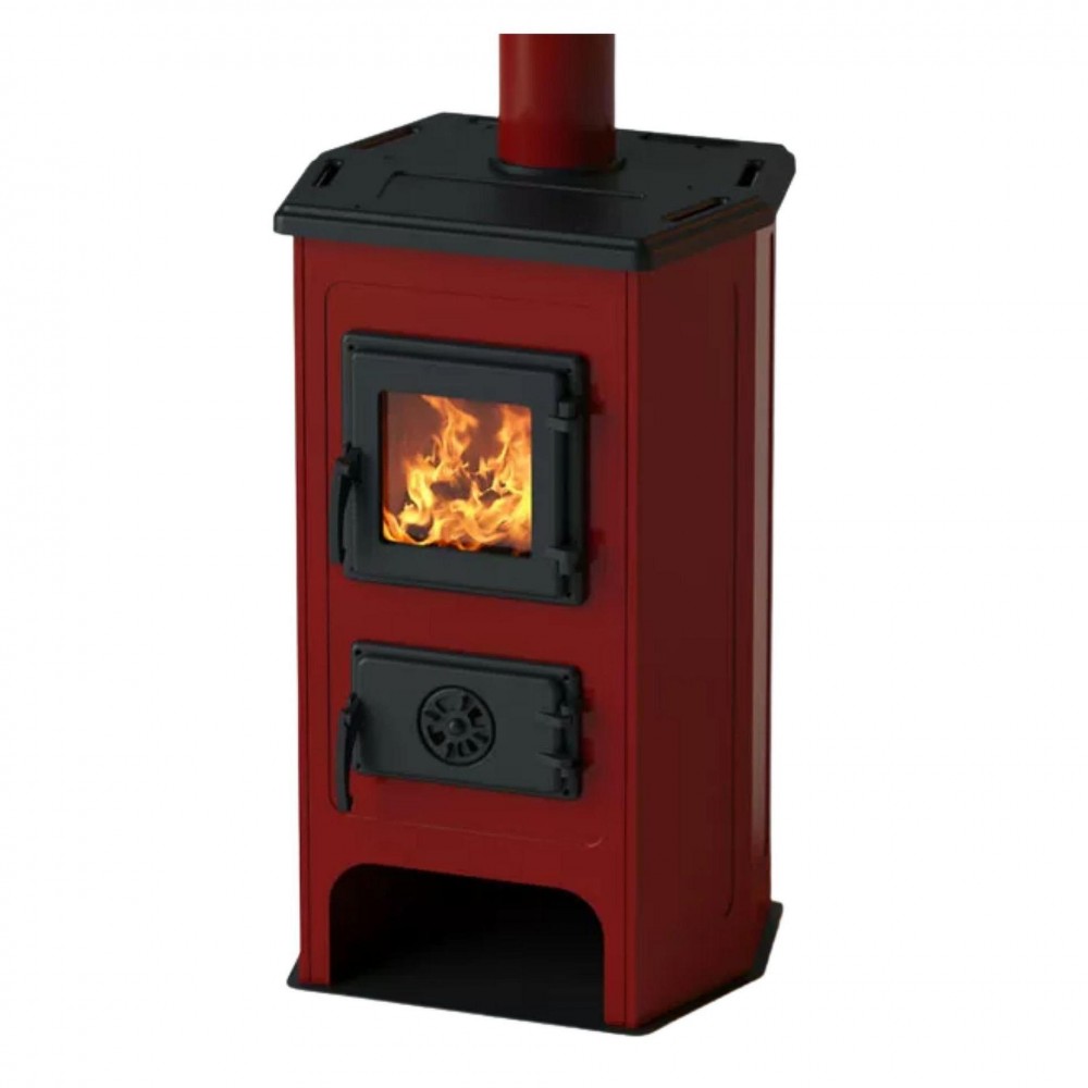 Poêle à bois MBS Hit Rouge 11kW, bûches | Poêles à bois air  | Poêles à bois |