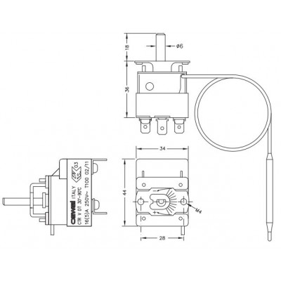 Capillary electromechanical thermostat Cewal, CTR - Comparaison de produits