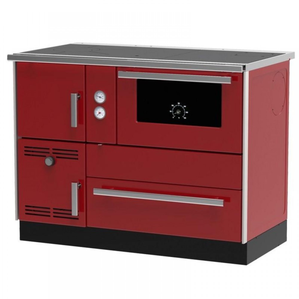 Cuisinière à bois, bouilleur Alfa Plam Alfa Term 35, Rouge-Droite 32kW | Cuisinières à bois | Bois |