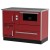 Cuisinière à bois, bouilleur Alfa Plam Alfa Term 35, Rouge-Droite 32kW