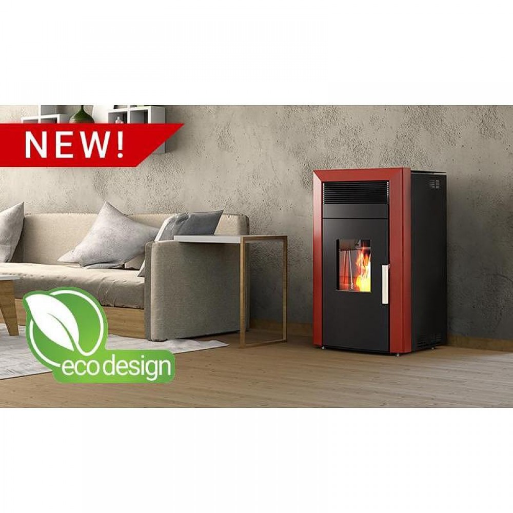 Poêle à granulés hydro  Alfa Plam Commo 12 Rouge, 12 kW. | Poêles à granulés hydro | Poêles à granulés |