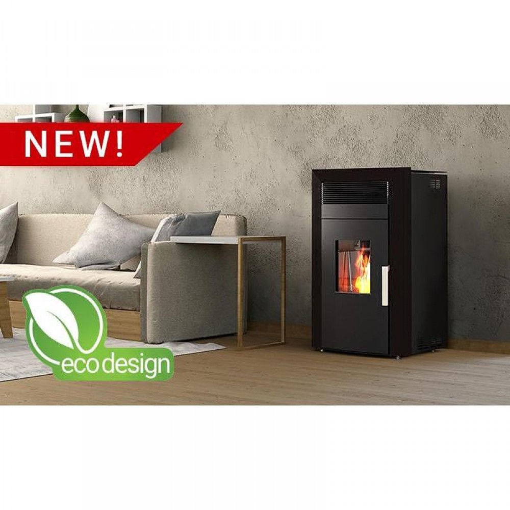 Poêle à granulés hydro  Alfa Plam Commo 12 Noir, 12 kW | Poêles à granulés hydro | Poêles à granulés |