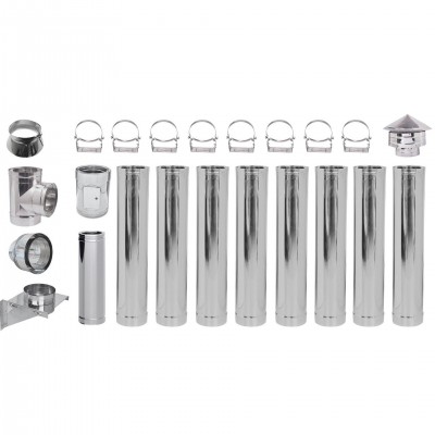 Kit conduit de cheminée Inox Isolée Ф130 (diamètre intérieur), 9.7m - Comparaison de produits