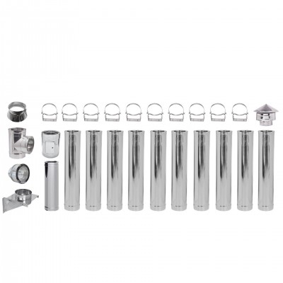 Kit conduit de cheminée en acier inoxydable isolé Ф180 (diamètre intérieur), 11,7 m - Comparaison de produits