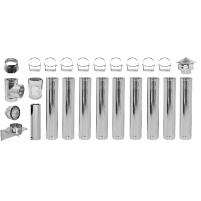 Kit conduit de cheminée Inox Isolée Ф180 (diamètre intérieur), 10,7m - Comparaison de produits