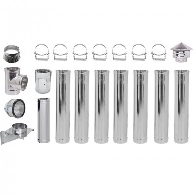 Kit conduit de cheminée Inox Isolée Ф200 (diamètre intérieur), 8,7m - Comparaison de produits