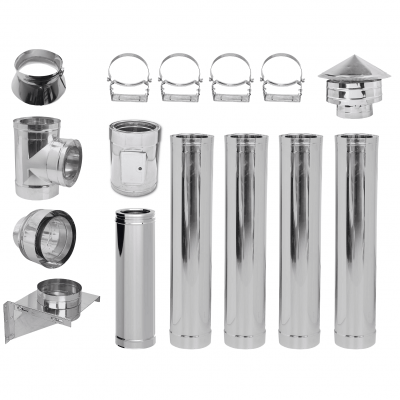 Kit conduit de cheminée Inox Isolé Ф250 (diamètre intérieur), 5.7m - Comparaison de produits
