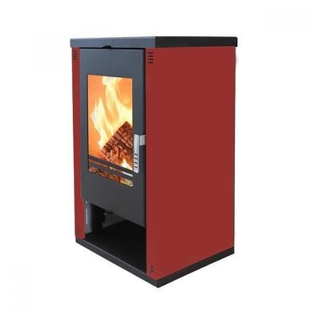 Poêle à bois Verso Theia, Bordeaux, 9kW | Poêles à bois air  | Poêles à bois |