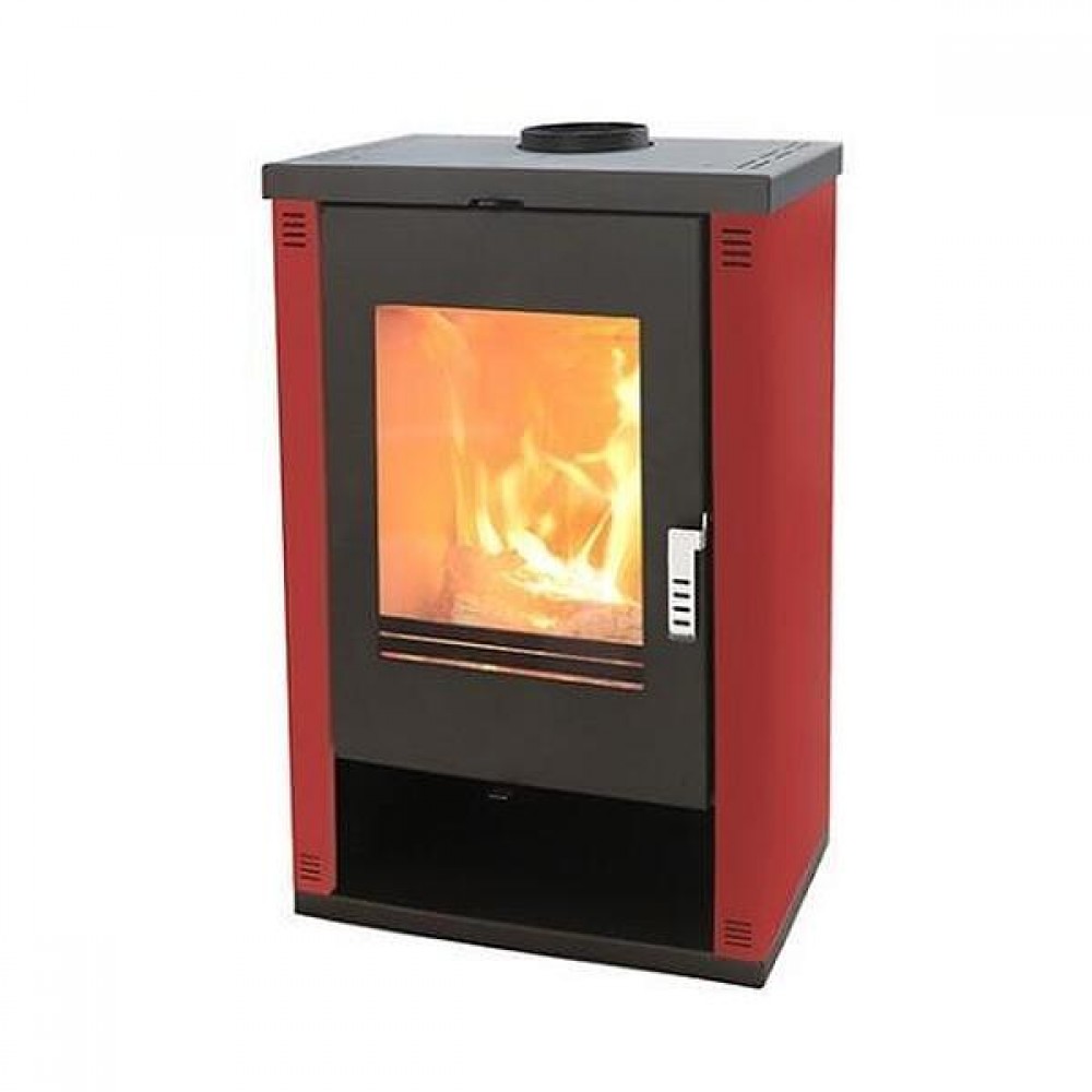 Poêle à bois Verso Theia, Bordeaux, 9kW | Poêles à bois air  | Poêles à bois |