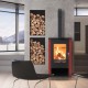 Poêle à bois Verso Theia, Bordeaux, 9kW | Poêles à bois air  | Poêles à bois |