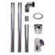 Kit conduit de cheminée pour poêle à granulés, en acier inoxydable AISI 304, 100-130 mm | Kits conduit de cheminée | Cheminée |