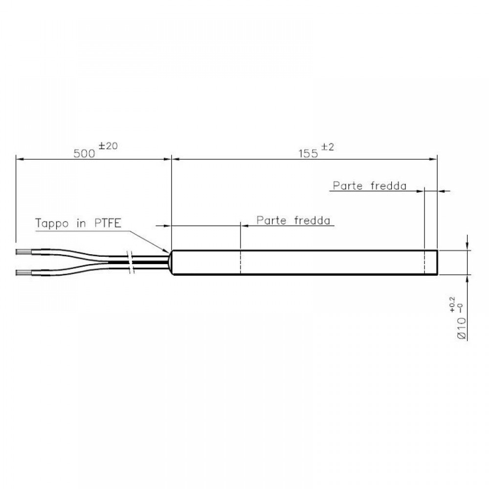 Bougie / Résistance pour les poêles à granulés La Nordica, Bestove, Pasian et autres, longueur totale 155mm, 280W | Bougie | Pièces détachées pour poêles à granulés |