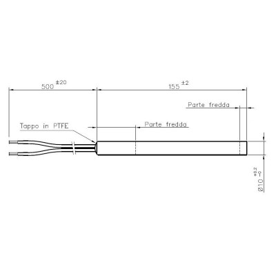 Bougie / Résistance pour les poêles à granulés La Nordica, Bestove, Pasian et autres, longueur totale 155mm, 280W - Bougie pour poêles à granulés