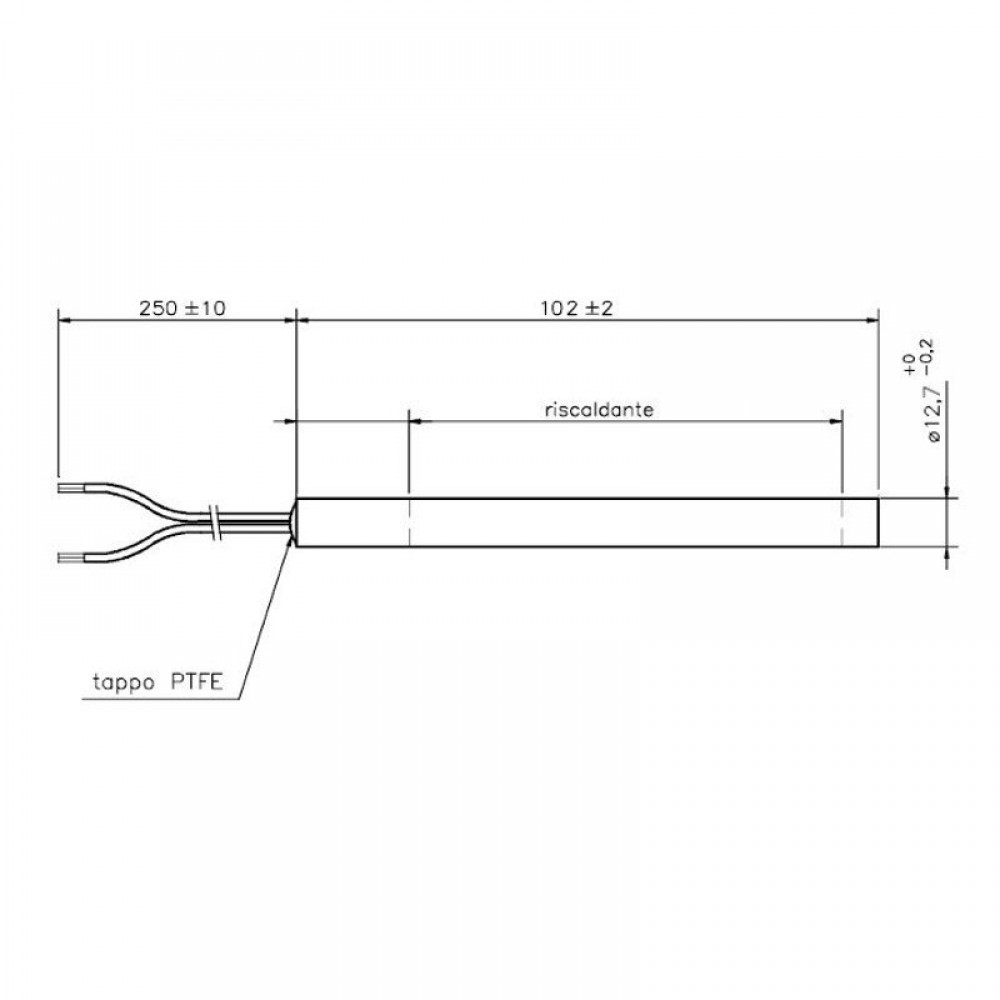 Bougie / Résistance pour les poêles à granulés Arce, Cadel, Eurofiamma, Eurosteaque et autres, longueur totale 101 mm, 300W | Bougie | Pièces détachées pour poêles à granulés |