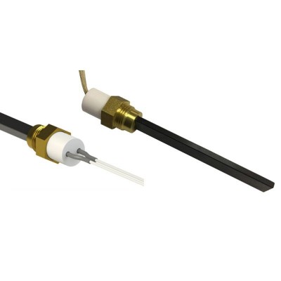 Bougie / Résistance basse tension pour les poêles à granulés Eco Spar, BURNiT, Adler, AMG, Ecoteck et d'autres, longueur totale 126 mm, 120 W à 24 V - Bougie pour poêles à granulés
