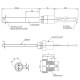 Bougie / Résistance basse tension pour les poêles à granulés, longueur totale 126 mm, 120 W à 24 V | Bougie | Pièces détachées pour poêles à granulés |
