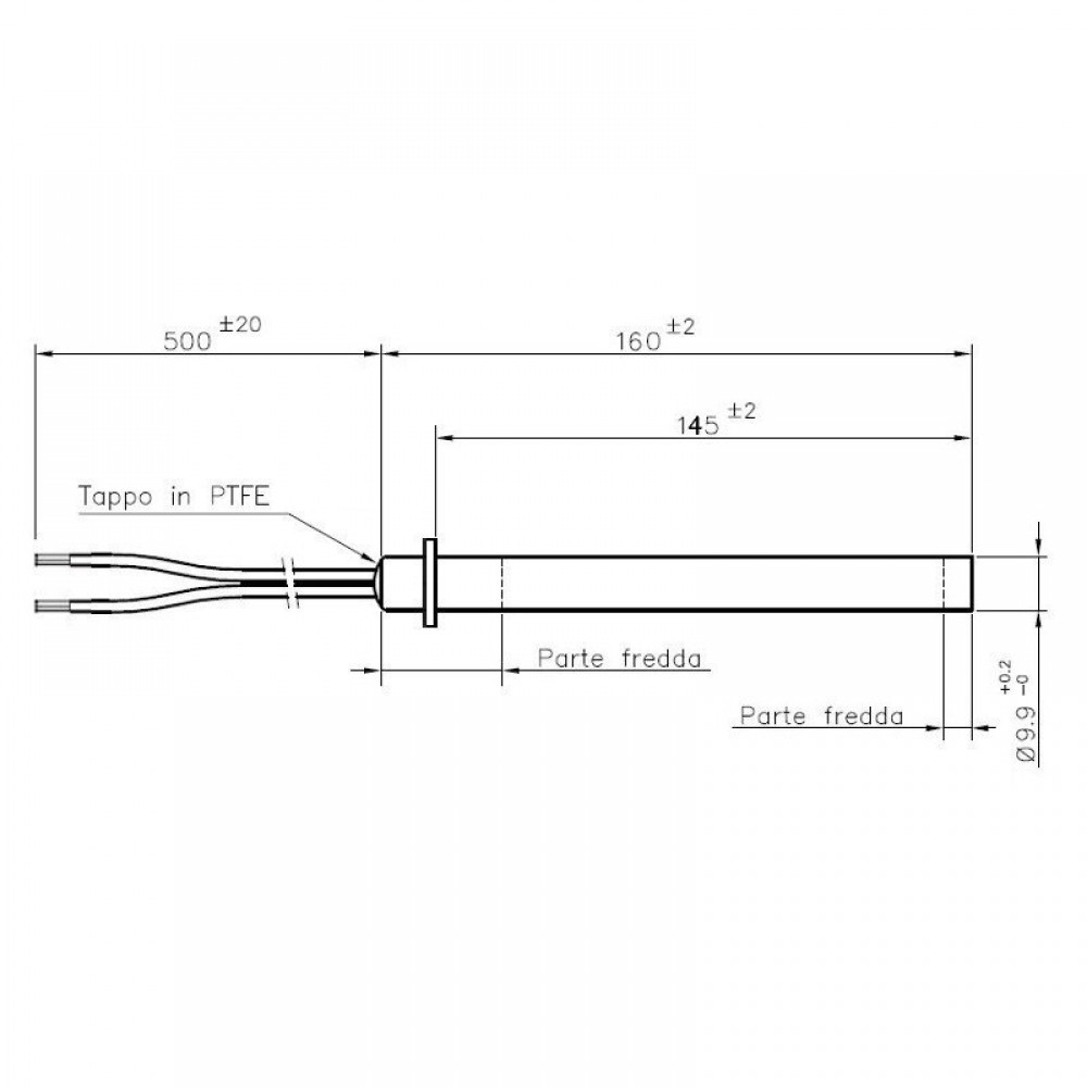Bougie / Résistance pour les poêles à granulés, longueur totale 160 mm, 250W | Bougie | Pièces détachées pour poêles à granulés |