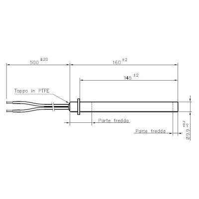 Bougie / Résistance pour les poêles à granulés ComfortBilt, Avalon, Lopi et d'autres, longueur totale 160 mm, 250W - Bougie pour poêles à granulés