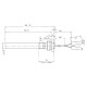 Bougie / Résistance pour les poêles à granulés Palazzetti et autres, longueur totale 188 mm, 350W | Bougie | Pièces détachées pour poêles à granulés |
