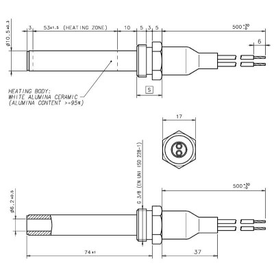 Bougie / Résistance en céramique pour poêles à granulés Eco Spar, BURNiT, Warmflow, Adler, AMG, Ecoteck et d'autres, longueur totale 88 mm, 250W - Comparaison de produits