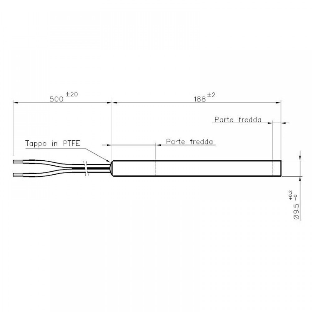 Bougie / Résistance pour poêles à granulés Prisma, LTL, Thermorossi et autres, longueur totale 188 mm, 250W | Bougie | Pièces détachées pour poêles à granulés |