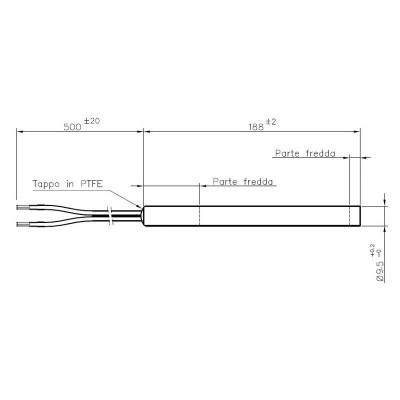 Bougie / Résistance pour poêles à granulés Prisma, LTL, Thermorossi et autres, longueur totale 188 mm, 250W - Bougie pour poêles à granulés
