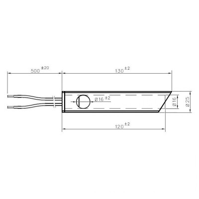 Résistance avec tube de canalisation d'air pour brûleur à granulés Ferroli, Anselmo Cola et d'autres, longueur totale 120mm, 350W - Résistances pour bruleurs à granulés