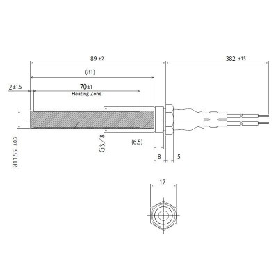 Bougie / Résistance céramique pour poêles à granulés La Nordica, Ecoteck, Karmek One, Ravelli et autres, longueur totale 94mm, 300W - Comparaison de produits