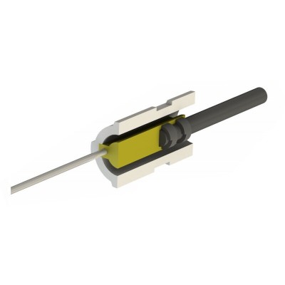 Bougie / Résistance basse tension pour poêle à granulés Eco Spar, BURNiT et d'autres, longueur totale 65mm, 95W à 24V - Bougie pour poêles à granulés