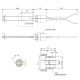 Bougie / Résistance basse tension pour poêle à granulés, longueur totale 123mm, 120W à 24V | Bougie | Pièces détachées pour poêles à granulés |