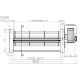 Ventilateur tangentiel de Ø80 mm, débit d'air de 305 m³/h | Ventilateurs et soufflantes | Pièces détachées pour poêles à granulés |