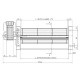 Ventilateur tangentiel Fergas pour poêles à granulés Cadel et autres de Ø80 mm, débit d'air de 305 m³/h | Ventilateurs et soufflantes | Pièces détachées pour poêles à granulés |