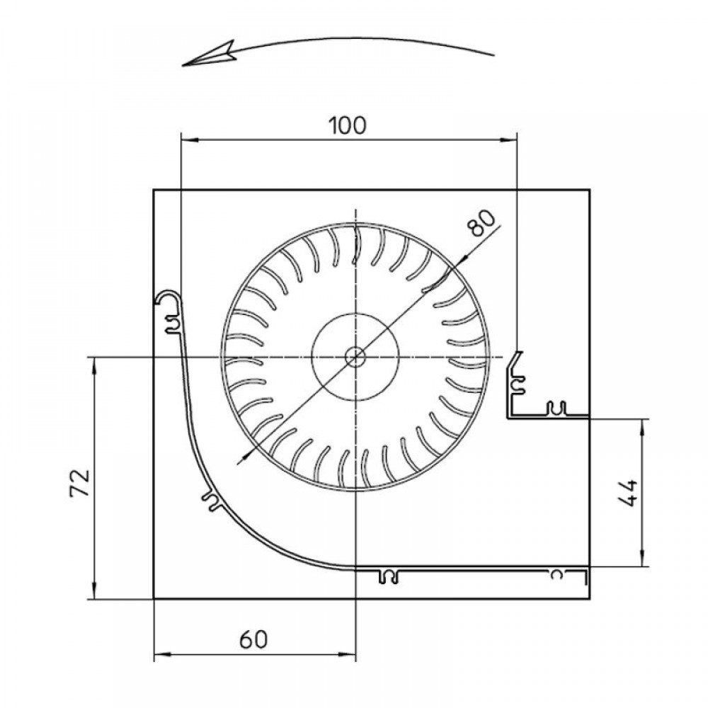 Ventilateur tangentiel Fergas pour poêles à granulés Cadel et autres de Ø80 mm, débit d'air de 305 m³/h | Ventilateurs et soufflantes | Pièces détachées pour poêles à granulés |