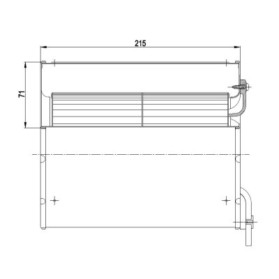 Ventilateur centrifuge EBM pour poêles à granulés Clam et autres, débit 640 m³/h - EBM