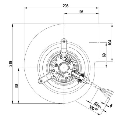 Ventilateur centrifuge EBM pour les poêles à granulés Edilkamin, Karmek One et d'autres, flow 800 m³/h - EBM