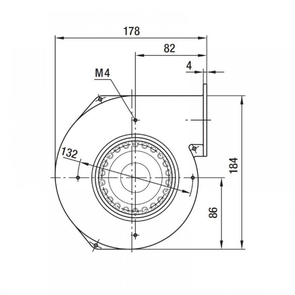 Ventilateur centrifuge EBM pour poêles à granulés Clam, débit 265 m³/h | Ventilateurs et soufflantes | Pièces détachées pour poêles à granulés |