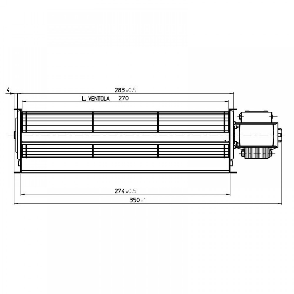Ventilateur tangentiel Fergas pour poêles à granulés Superior et autres de Ø60 mm, débit d'air de 200 m³/h | Ventilateurs et soufflantes | Pièces détachées pour poêles à granulés |