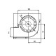 Ventilateur tangentiel pour poêles à granulés de Ø80 mm, débit d'air de 251-302 m³/h | Ventilateurs et soufflantes | Pièces détachées pour poêles à granulés |