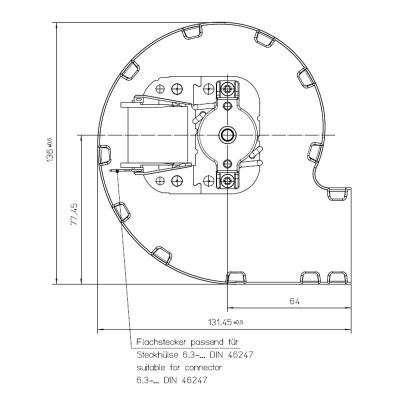Ventilateur centrifuge EBM pour poêles à granulés Eva Calor, Prisma et d'autres, débit 95 m³/h - EBM