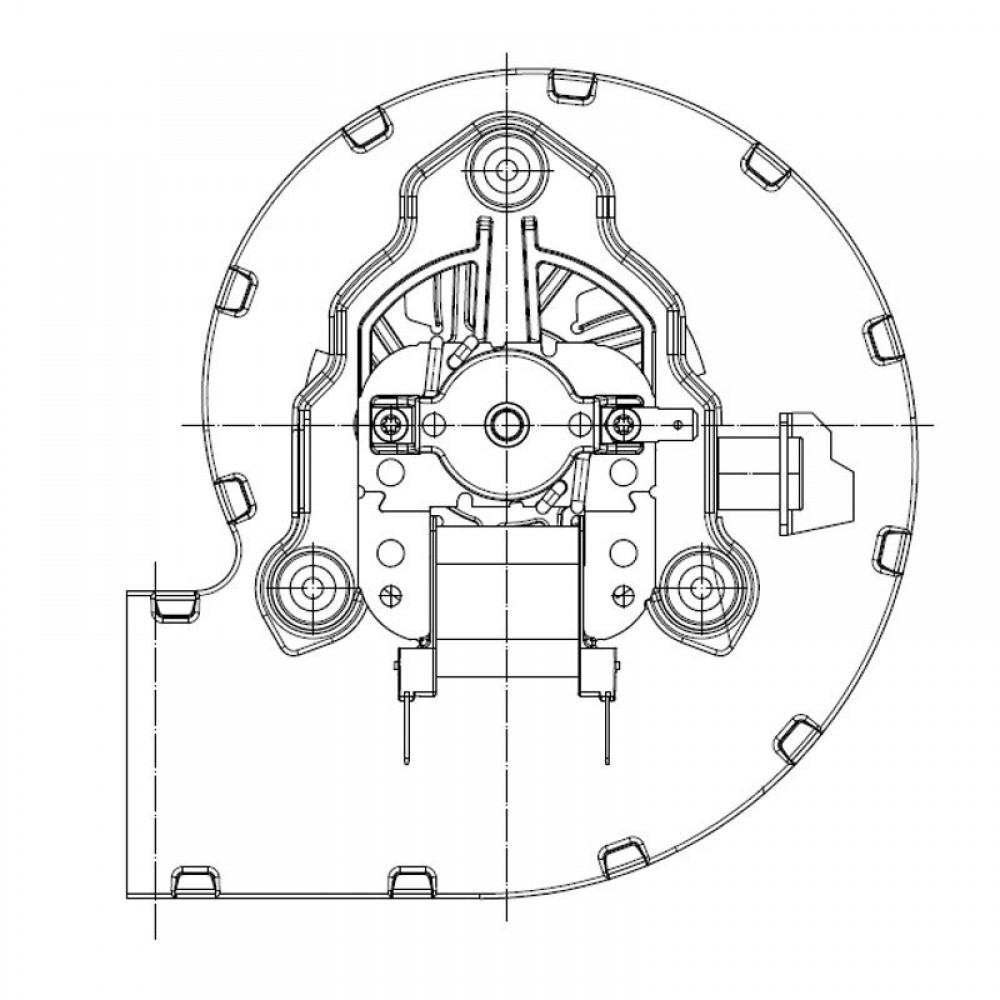 Ventilateur centrifuge EBM pour poêles à granulés Ecoteck, Edilkamin, Ravelli et autres, débit 140 m³/h | Ventilateurs et soufflantes | Pièces détachées pour poêles à granulés |