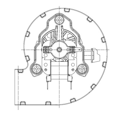 Ventilateur centrifuge EBM pour poêles à granulés Ecoteck, Edilkamin, Ravelli et autres, débit 140 m³/h - EBM