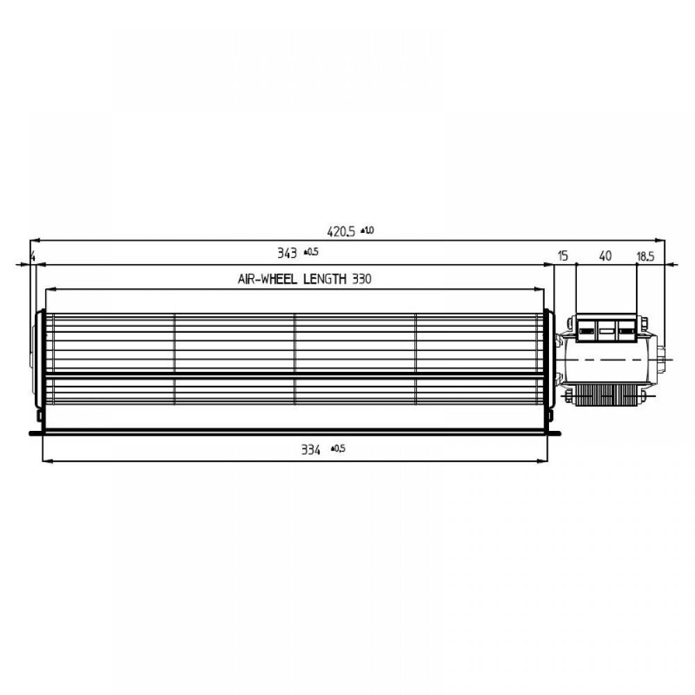 Ventilateur tangentiel Fergas pour poêles à granulés Ecoforest et autres de Ø60 mm, débit d'air de 256 m³/h | Ventilateurs et soufflantes | Pièces détachées pour poêles à granulés |