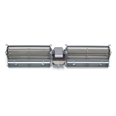 Ventilateur double tangentiel Fergas pour poêles à granulés Cadel, Ravelli, Edilkamin et d'autres, Ø60 mm, débit 168 m³/h, 360 mm - Pièces détachées pour poêles à granulés