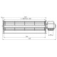 Ventilateur tangentiel Fergas pour poêles à granulés Ferroli, Lincar, Olimpia Splendid et autres de Ø60 mm, débit d'air de 210 m³/h | Ventilateurs et soufflantes | Pièces détachées pour poêles à granulés |