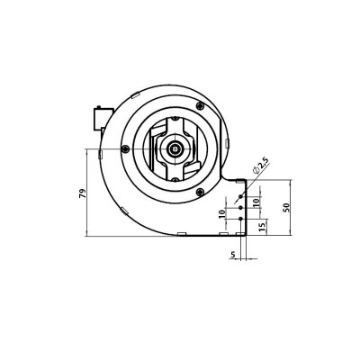 Ventilateur centrifuge Fergas pour poêles à granulés Ecoforest, Ecoteck, Edilkamin, Italiana Camini, Prisma, Ravelli, Sicalor et autres , débit 440 m³/h - Pièces détachées pour poêles à granulés