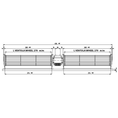 Ventilateur tangentiel double Fergas pour poêles à granulés Edilkamin, Ecoteck, Ravelli et d'autres, Ø60 mm, débit 248 m³/h - Comparaison de produits