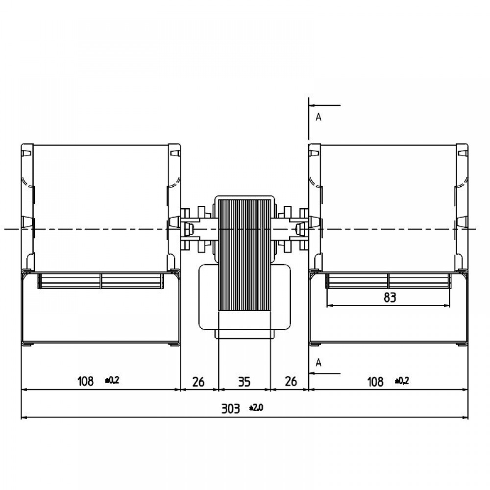 Ventilateur centrifuge Fergas pour poêles à granulés Eva Calor, Prisma, Sicalor, Ecoforest et autres, débit 420 m³/h | Ventilateurs et soufflantes | Pièces détachées pour poêles à granulés |