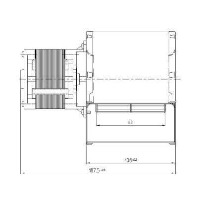 Ventilateur centrifuge Fergas, pour poêles à granulés Ecofores, Edilkamin, Italiana Camini et d'autres, 258 m³/h - Comparaison de produits