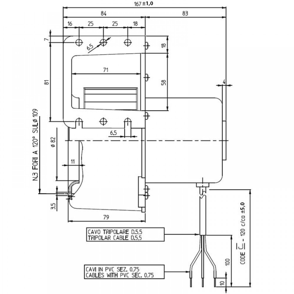 Ventilateur  Centrifuge Fergas, débit 220 m³/h | Ventilateurs et soufflantes | Pièces détachées pour poêles à granulés |