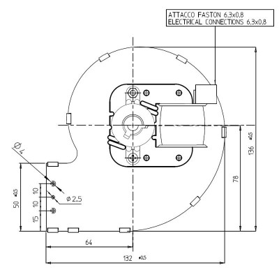 Centrifuge ventilateur Fergas, pour poêles à granulés Ecoforest, Ravelli et d'autres, débit 121 m³/h - Ventilateurs et soufflantes pour poêles à granulés